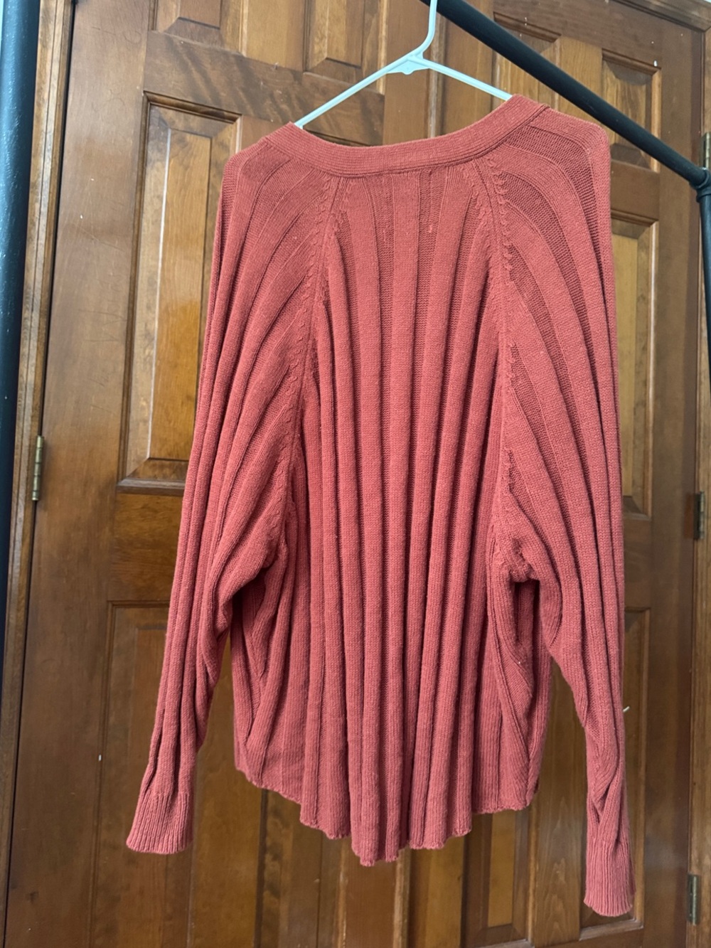 Urban Outfitters Rust Ribbed Button-Front Cardigan - Picture 3 of 3